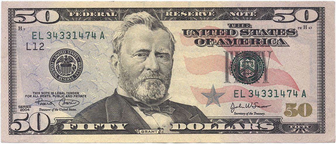 fifty dollar bill obverse